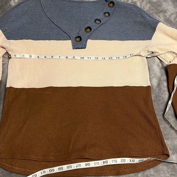 WOMEN’S waffle style long sleeve shirt - Picture 5 of 6